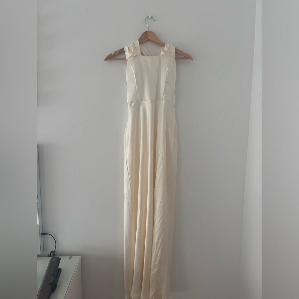 here comes the sun oyster satin dress